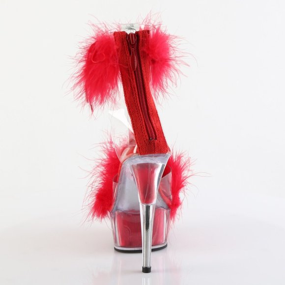 Platform Marabou Fur High Heel Shoes - Picture 5 of 5